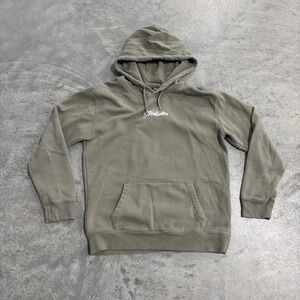 Hollister Co. Green & Tan Hoodie Mens Medium Embroidered Logo